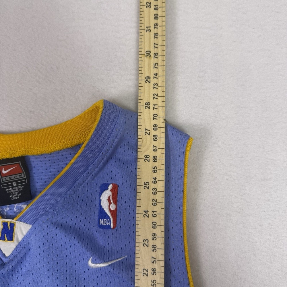 Nike Denver Nuggets Carmelo Anthony Jersey Men's XL +2 Blue Stitched NBA #15 - Picture 4 of 7